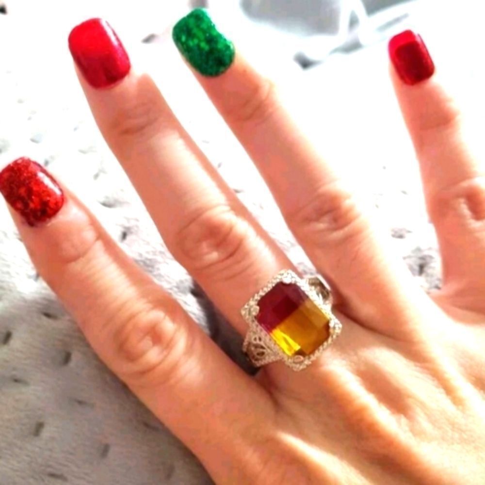 Emery ROSE Gemstone Decor Ring sz 10